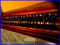 12 WOODEN STAIR RODS 29 long 1 wide 24 STEEL FIXINGS ANTIQUED COPPER FINISH