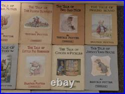 14 Vintage Antique Beatrix Potter Tales Colour Illustrations Children's Books