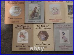 14 Vintage Antique Beatrix Potter Tales Colour Illustrations Children's Books