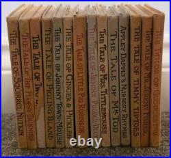 14 Vintage Antique Beatrix Potter Tales Colour Illustrations Children's Books