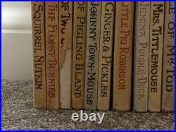14 Vintage Antique Beatrix Potter Tales Colour Illustrations Children's Books