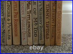 14 Vintage Antique Beatrix Potter Tales Colour Illustrations Children's Books
