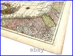 1780 Antique Hand Drawn Paper Map English Channel France Paris Vintage Europe