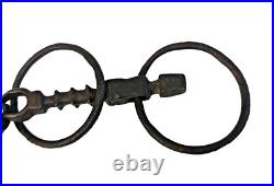 1800's Old Vintage Antique Strong Solid Iron Rare English Royal Horse Bridle Bit