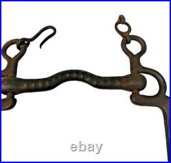 1800's Old Vintage Antique Strong Solid Iron Rare English Royal Horse Bridle Bit