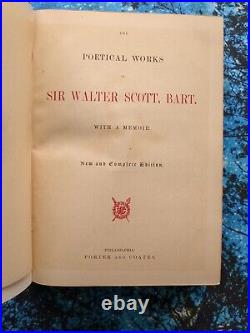 1800s The Complete Poetical Works of WALTER SCOTT Antique Vintage Illustrated