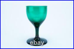 1820 Georgian Wine Glass Green Blown Antique English Vintage Retro Port Sherry
