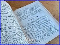 1850 antique DOUAY RHEIMS Geo Leo Haydock leather HOLY BIBLE Roman Catholic vtg