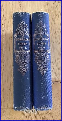 1857 Complete Longfellow Poems Vol I & IITicknor & Fields, BostonHardcover