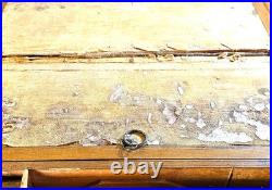 1860s English Victorian Large Tunbridge Ware Marquetry Inlay Writing Box Antique