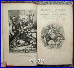 1862 ANTIQUE COOKBOOK Victorian Vintage Cookery RECIPES Pastry Game Beer Wine