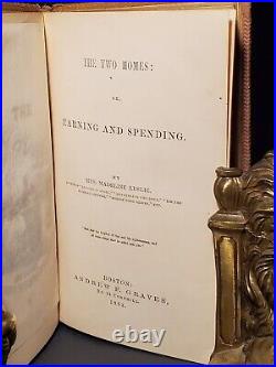 1862 TWO HOMES Or Earnings & Spending By Madeline Leslie Vintage Antique Book