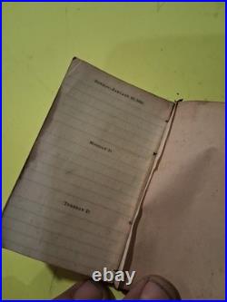 1868 Antique Small Personal Diary Journal Almanac Extremely Rare Vintage