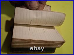 1868 Antique Small Personal Diary Journal Almanac Extremely Rare Vintage