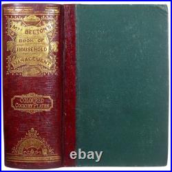 1869 Rare ANTIQUE COOKBOOK Mrs. Beeton's VINTAGE COOKERY HOUSEHOLD Victorian OLD