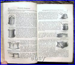 1869 Rare ANTIQUE COOKBOOK Mrs. Beeton's VINTAGE COOKERY HOUSEHOLD Victorian OLD