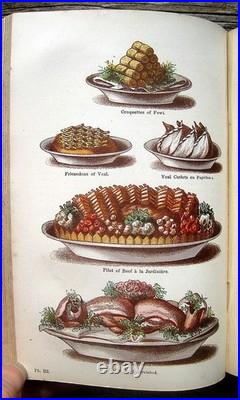 1869 Victorian Cookbook Antique Vintage Cookery Pastry Confectionery Home Family