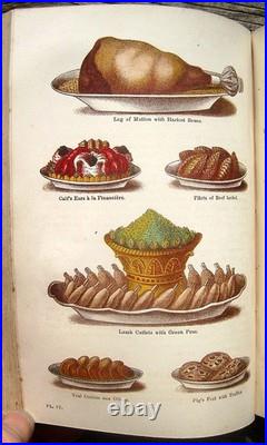 1869 Victorian Cookbook Antique Vintage Cookery Pastry Confectionery Home Family