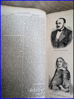 1870 Dictionary of Universal Biography / Old rare book / Vintage Antique books