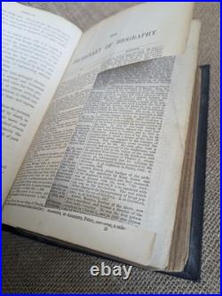 1870 Dictionary of Universal Biography / Old rare book / Vintage Antique books