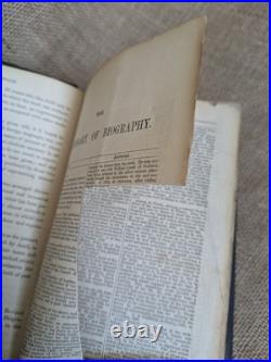 1870 Dictionary of Universal Biography / Old rare book / Vintage Antique books