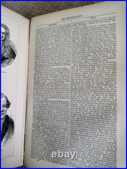 1870 Dictionary of Universal Biography / Old rare book / Vintage Antique books