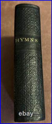 1877 Antique Vintage Full Leather Hand Tooled Hymn Book 3.5x5.5x1.25, Nashville