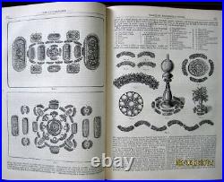 1880 Antique Cookbook Vintage Cookery Set Victorian Home Farm Decor Arts Crafts