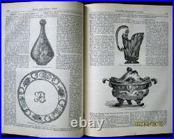 1880 Antique Cookbook Vintage Cookery Set Victorian Home Farm Decor Arts Crafts