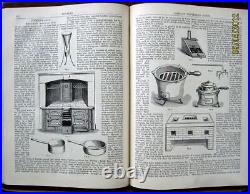 1880 Antique Cookbook Vintage Cookery Set Victorian Home Farm Decor Arts Crafts