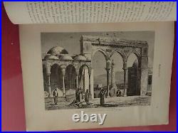 1883 PICTURESQUE PALESTINE Sinai Egypt Vol. I Gold Folio Antique Book Vintage