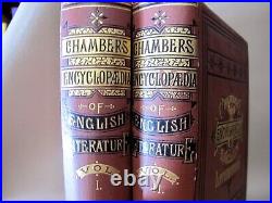 1884 ENCYCLOPEDIA ENGLISH LITERATURE Victorian Fine Bindings ANTIQUE SET Vintage