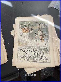 1886 February 24 VOL. XVIII Unbound Vintage Antique Color Comic Book