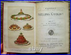 1890 ANTIQUE COOKBOOK Vintage Cookery VICTORIAN RECIPES Pastry Confectionery OLD