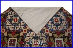 1890 Antique English Needlepoint overall Geometric Rug Tapestry 7x10 214x305cm