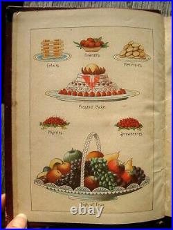 1896 Antique COOKBOOK Cookery VICTORIAN VINTAGE RECIPES Pastry CONFECTIONERY