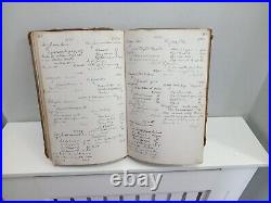 1904 Large Antique / Vintage Prescription Apothecary Ledger Leather Bound