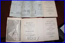 1907 Studies in the Scriptures VOLs 1, 2, 3 Watchtower Jehovah SILVER LMP SUPERB