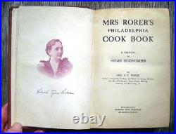 1914 Antique Cookbook Vintage Cookery Game Pastry Confectionery Candy Ice Cream