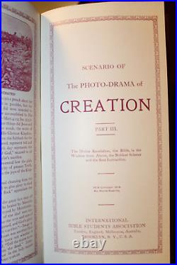 1914 THE PHOTO-DRAMA of CREATION Watchtower DeLUX Jehovah IBSA RUSSELL prt 1-2-3