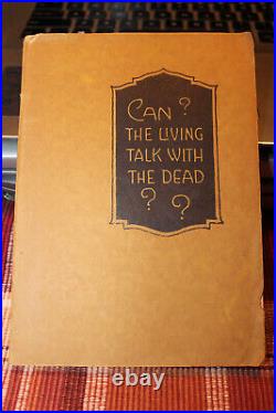 1920 CAN THE LIVING TALK WITH THE DEAD Watchtower Jehovah IBSA Rutherford SUPER