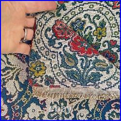 1926 French Jacquard fabric sample UNUSED vintage upholstery tapestry Antique c