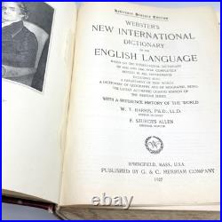 1927 Antique Websters Dictionary English Language International History Vintage