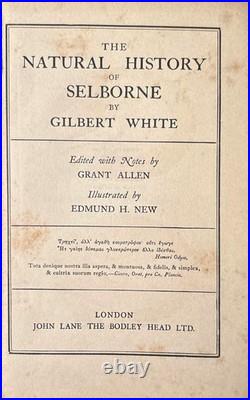 1929 The Natural History of Selborne Gilbert White Antique Vintage Book Edmund H