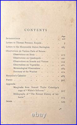 1929 The Natural History of Selborne Gilbert White Antique Vintage Book Edmund H