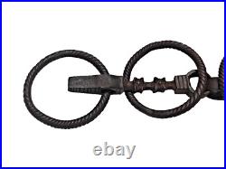1930's Old Vintage Antique Strong Solid Iron Rare English Royal Horse Bridle Bit