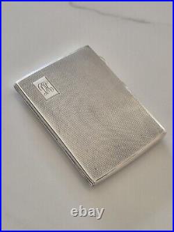 1930s Vintage ENGLISH Sterling Silver Cigarette Case 66g