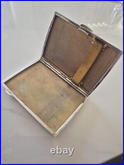 1930s Vintage ENGLISH Sterling Silver Cigarette Case 66g