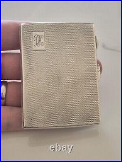 1930s Vintage ENGLISH Sterling Silver Cigarette Case 66g