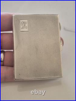 1930s Vintage ENGLISH Sterling Silver Cigarette Case 66g
